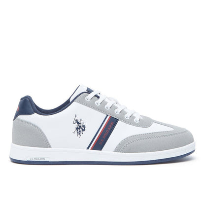 Men's White Low-Top Sneakers,Lightweight Casual Shoes for Classic Look