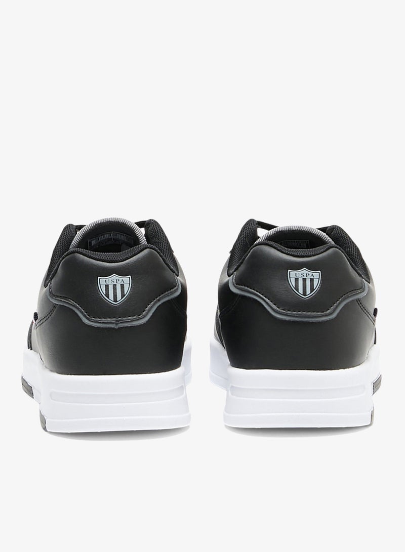 Men's Black Low-Top Sneakers - Lightweight Shoes With White Sole , Comfortable Casual Shoes