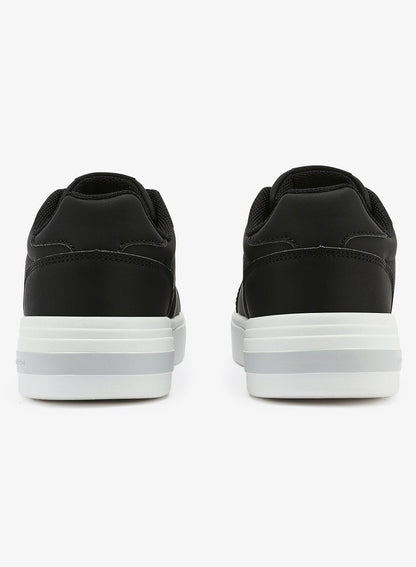 Women's Black Low-Top Sneakers - Lightweight Modern Design Shoes for All-Day Comfort