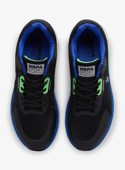 Men's Black Low-Top Sneakers - Lightweight Shoes Lace-Up Design, Comfortable for Everyday Outfits