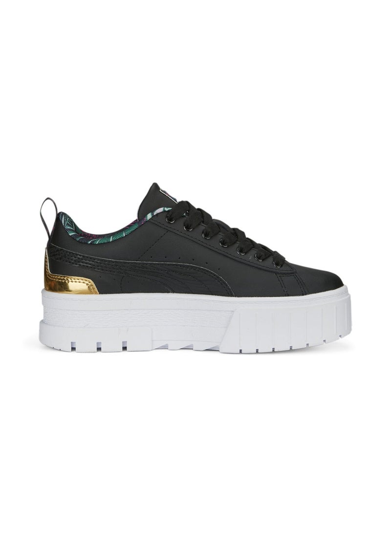 Mayze Vacay Queen Youth Girls Black Platform Sneakers
