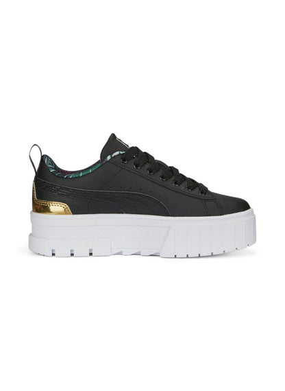Mayze Vacay Queen Youth Girls Black Platform Sneakers
