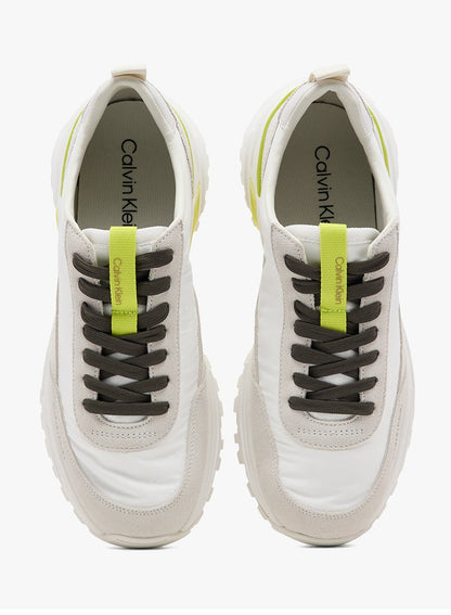 Suede and Nylon Runner Trainers