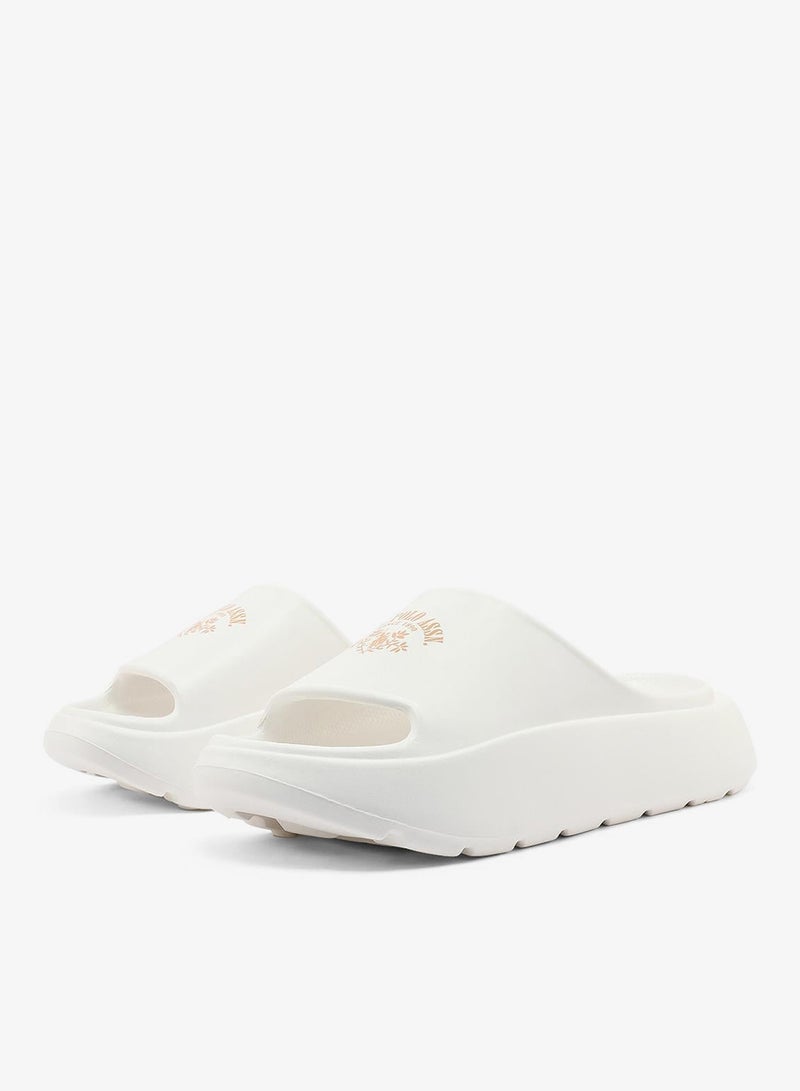 Women's White Slides - Stylish Perfect for Casual Outfit