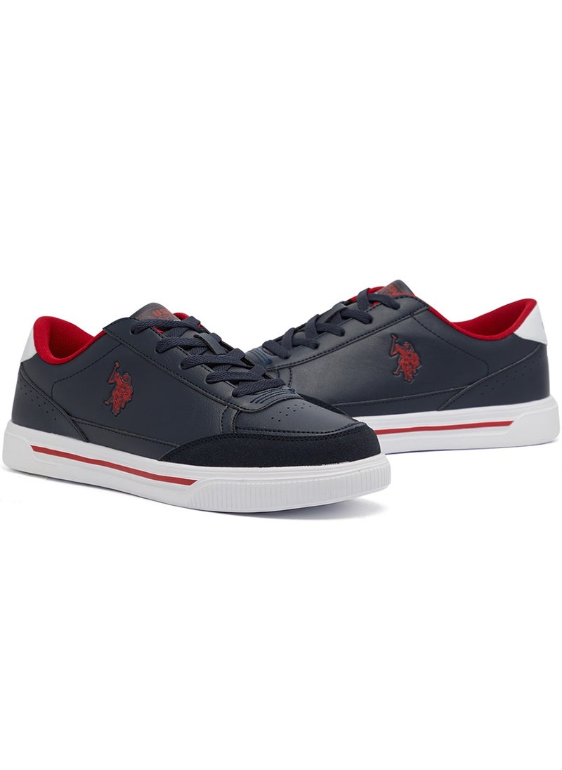Men's Navy Low-Top Sneakers - Lightweight Lace-Up Design, Comfortable for Everyday Outfits