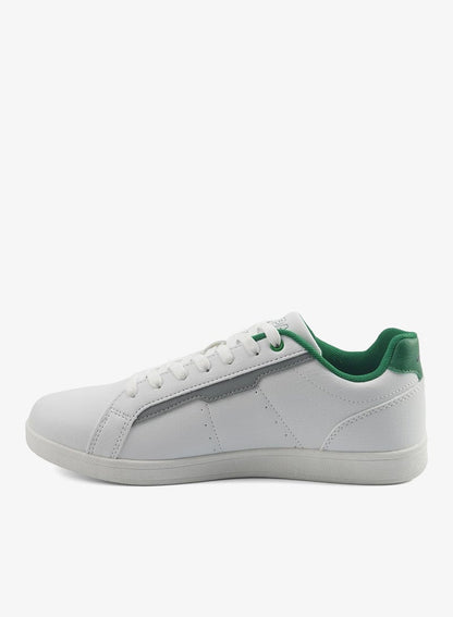 Men's White Casual Lace-Up Sneakers, Lightweight Shoes for Everyday Wear