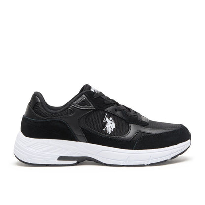 Men's Black Low-Top Sneakers - Sleek Lace-Up Design, Comfortable and Versatile for Casual Outings