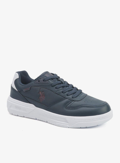 Men's Navy Classic Low-Top Sneakers, Stylish Lace-Up Design Shoes Perfect for Casual Adventures