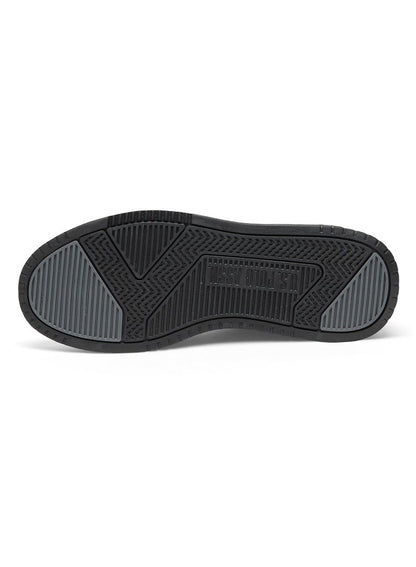 Men's Black Stylish Low-Top Casual Sneakers - Durable Lace-Up Design with Comfort Cushioned Sole for Everyday Active Wear