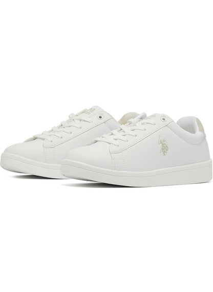 Women's White Low-Top Sneakers - Lightweight & Trendy Design for Everyday Wear