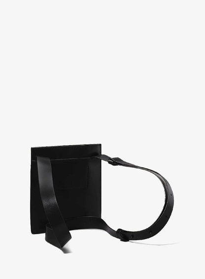 Flat Leather Crossbody Bag