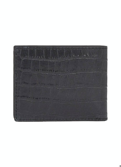 Men's Texture Mini Cardholder/ Wallet - Leather, Black
