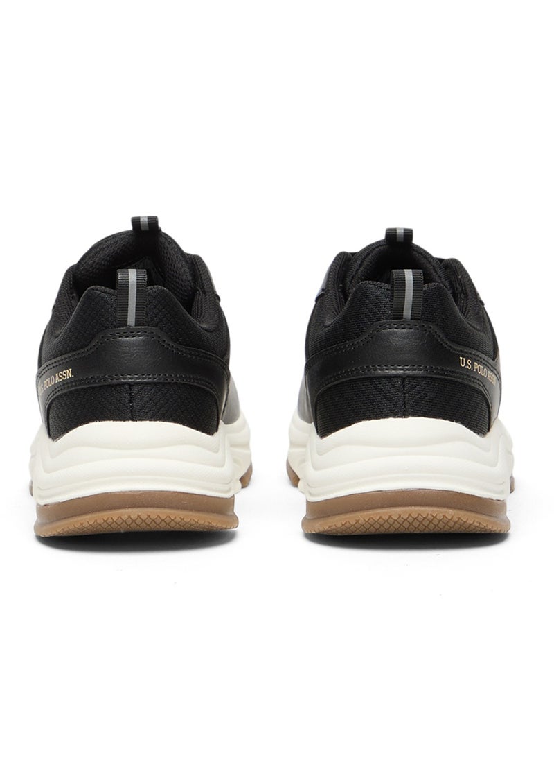 Women's Low-Top Black Casual Sneakers - Lightweight, Stylish Lace-Up Design with Comfort Cushioned Sole for Everyday Wear