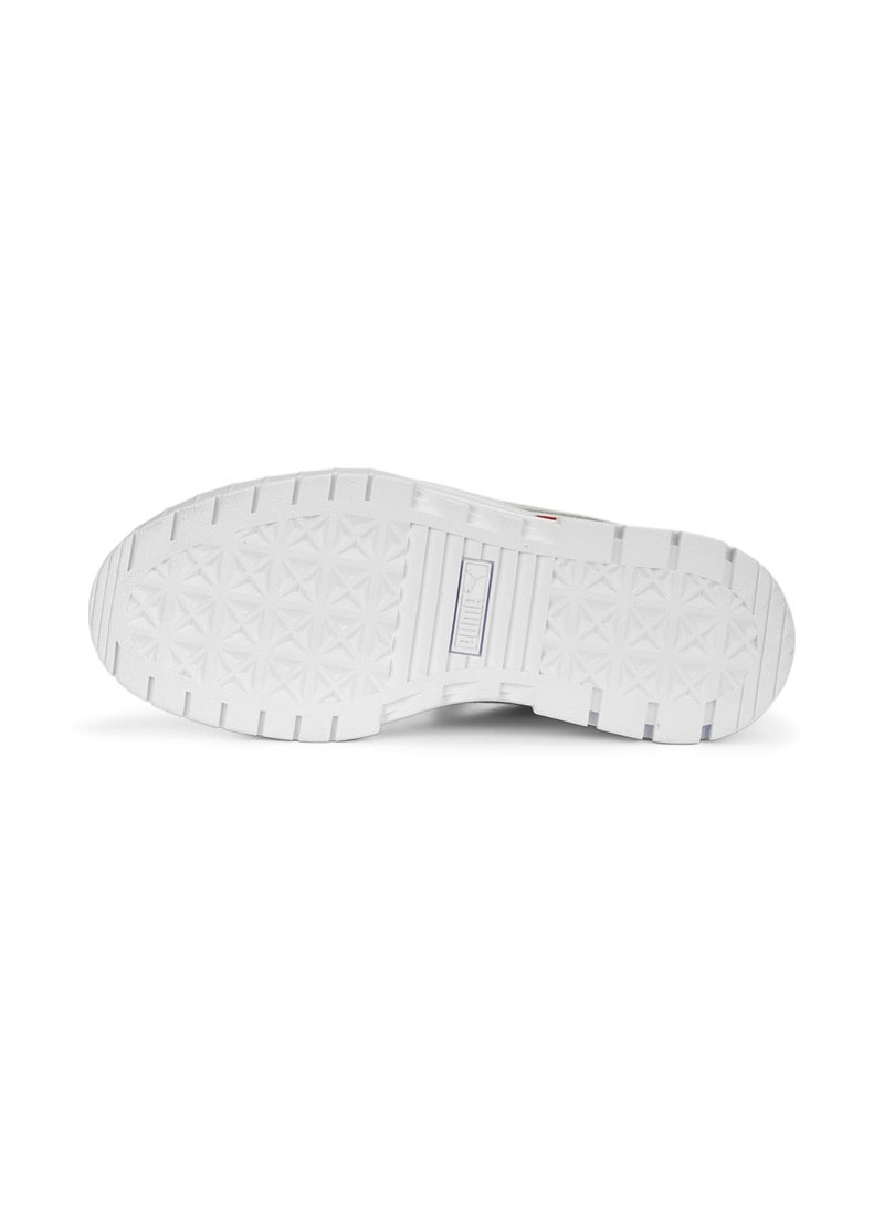 Mayze Lucky Charm Womens White Platform Sneakers