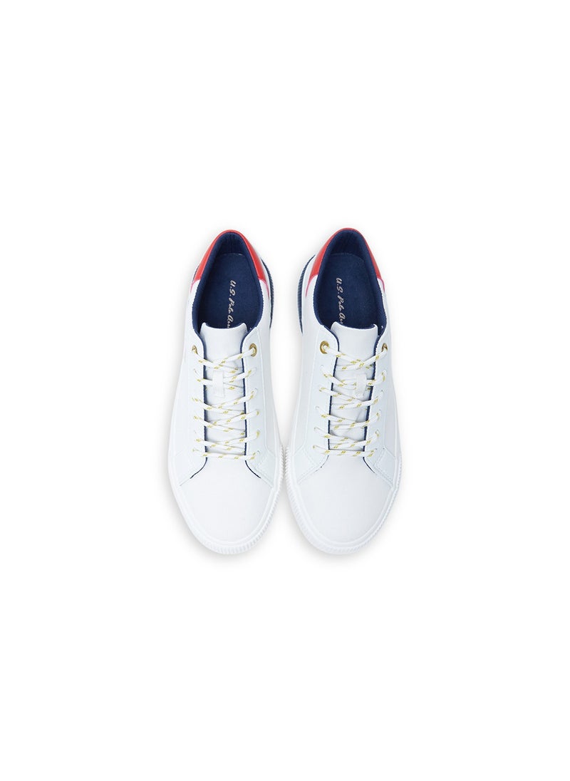 Women's White Low-Top Sneakers - Lightweight Sporty Design, Comfortable for Casual Wear