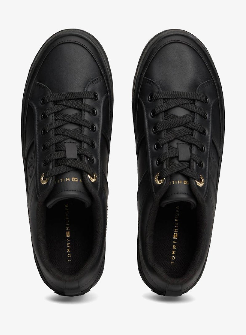 Leather Flatform Sneakers