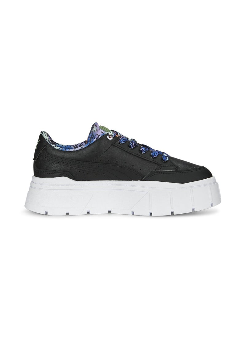 Mayze Stack Feelin' Xtra Womens Black Sneakers