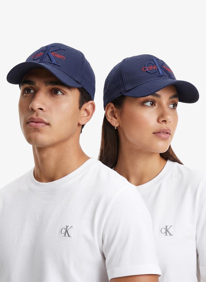 LARGE LAYERED MONOLOGO curved peak CAP
