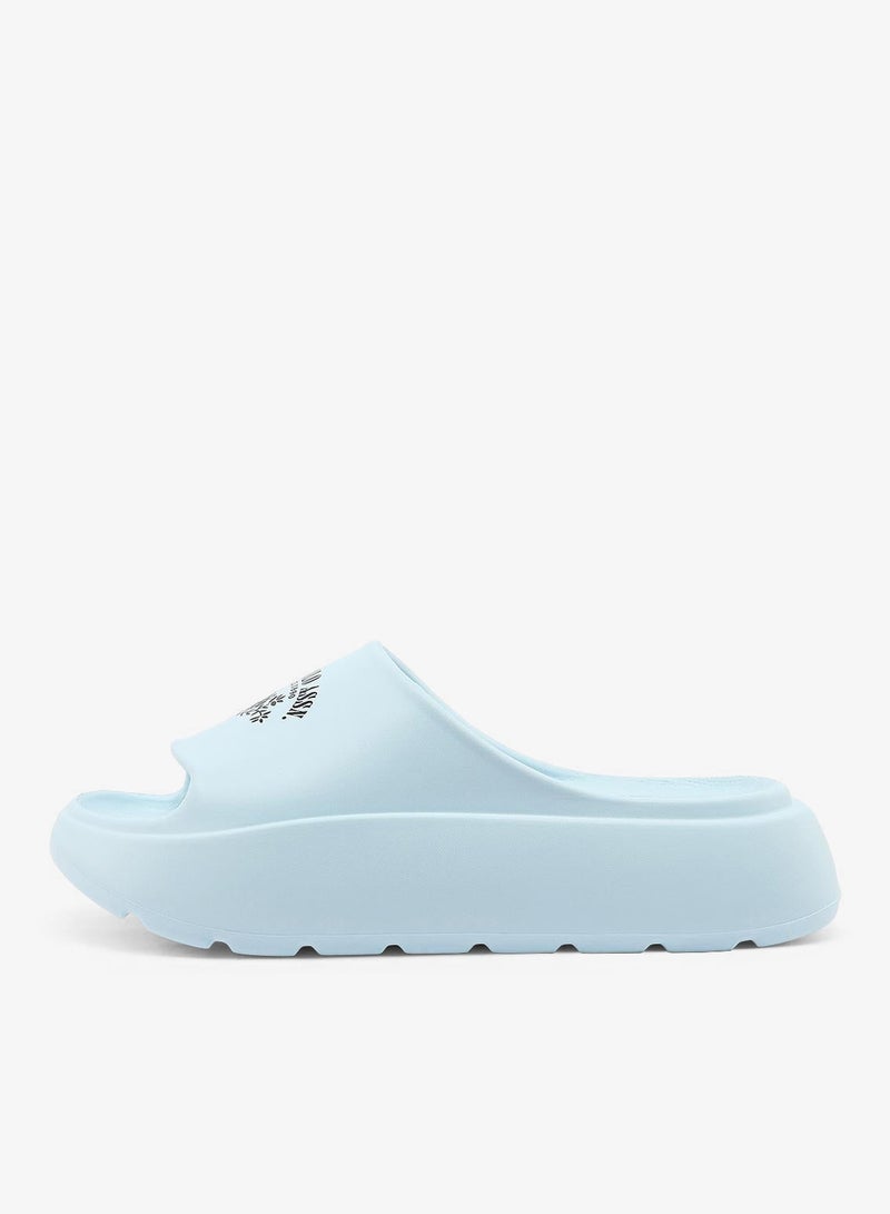 Women's Light Blue Slides - Stylish Perfect for Casual Outfit