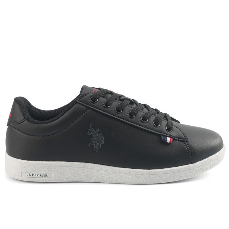 Women's Black Low-Top Sneakers - Bold Lace-Up Style for Striking Everyday Look