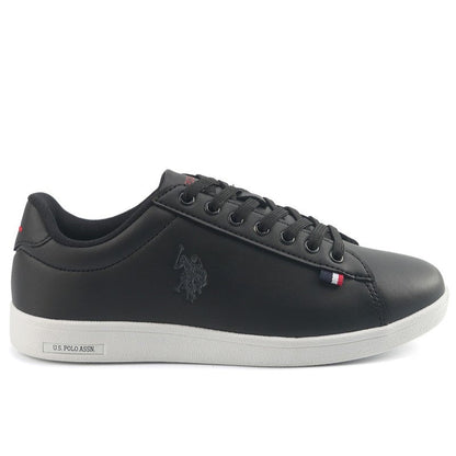 Women's Black Low-Top Sneakers - Bold Lace-Up Style for Striking Everyday Look