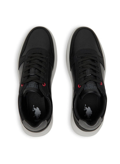 Men's Black Low-Top Casual Sneakers – Classic Style with Durable Sole for All-Day Comfort