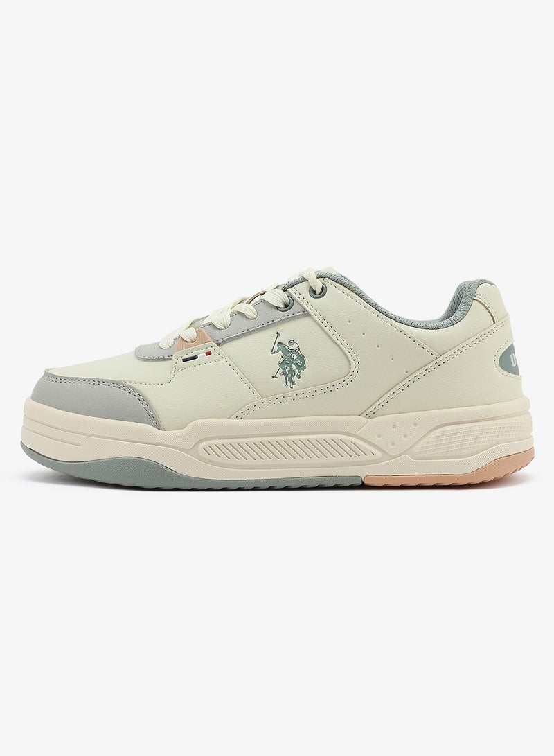 Women's  Beige Low-Top Sneakers - Style that Moves, Comfort Shoes that Lasts