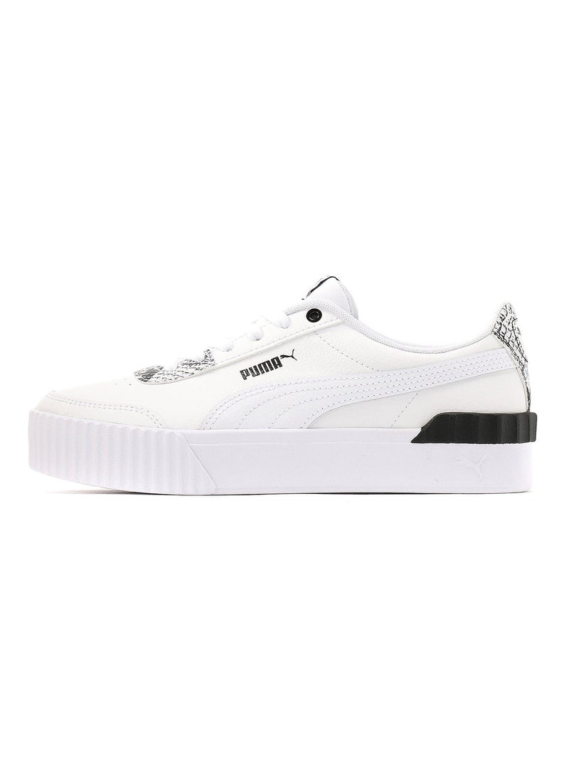 Carina Lift Reptile Womens White Trainers