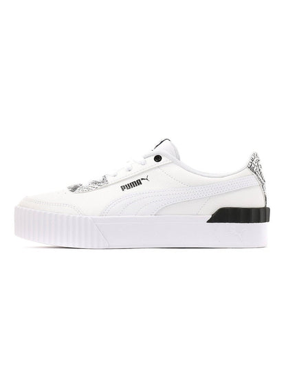 Carina Lift Reptile Womens White Trainers