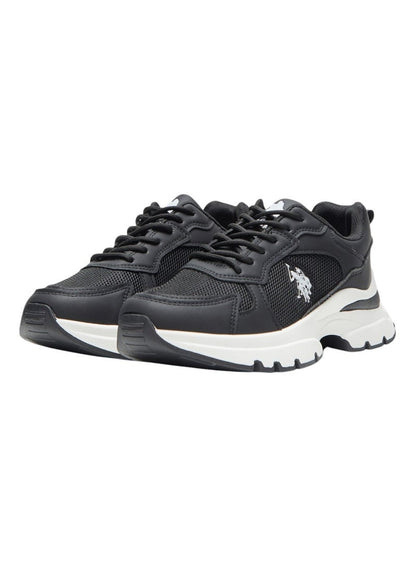 Women's Black Sneakers - Bold Rugged Style with Durable Sole for Outdoor Wear