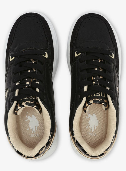 Women's Black Sneakers - Bold Rugged Style Shoes with Durable Sole for Outdoor Wear