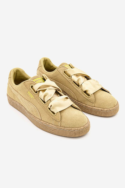 Women Suede Heart leopard Outdoor Shoes, Gold