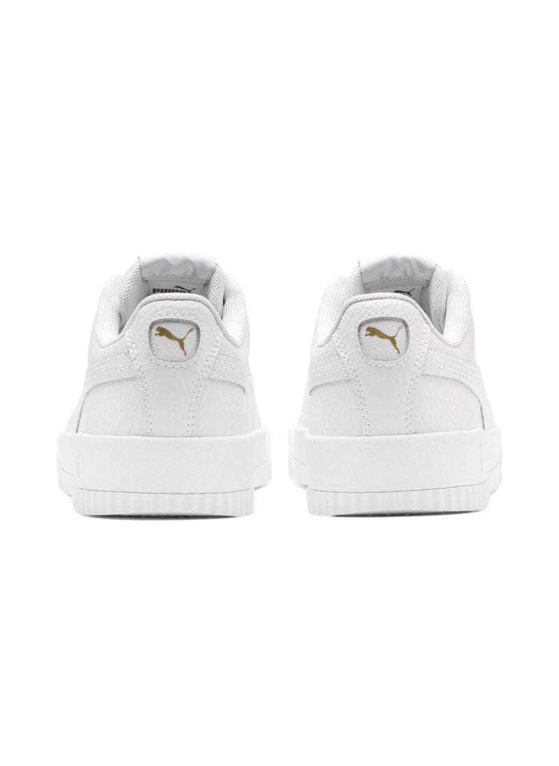 Carina Lux Womens White Casual Sneakers