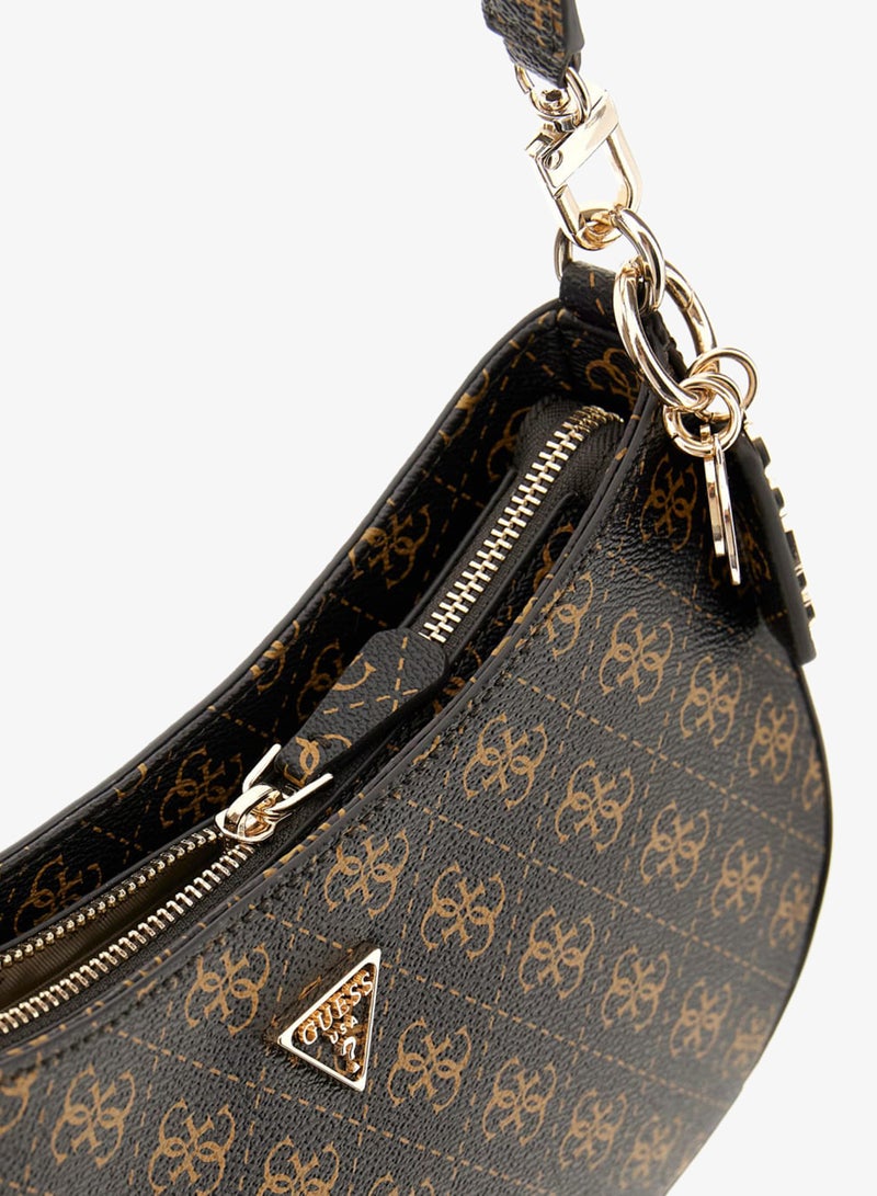 Noelle Logo Zip Through Shoulder Bag