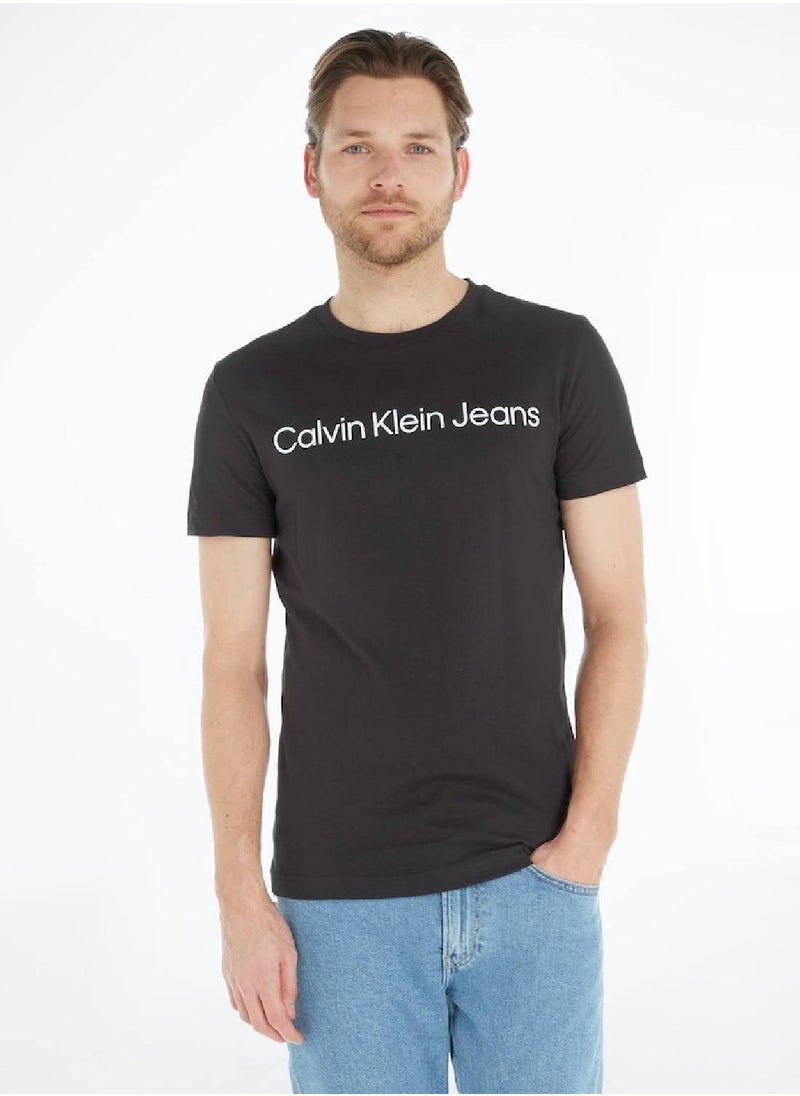 Men's Institutional Logo Slim Fit T-Shirt - Cotton, White