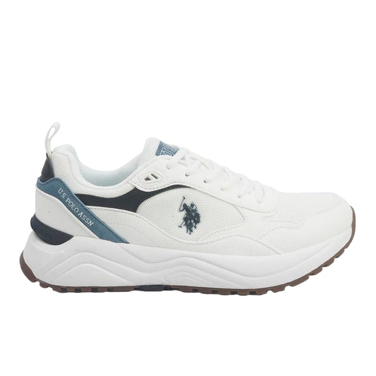 Men's White Low-Top Sneakers - Lightweight Shoes Timeless Lace-Up Style