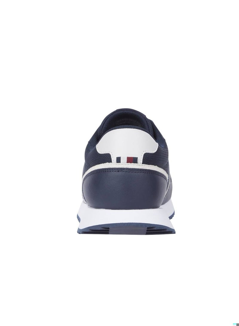 Leather Serrated Runner Sneakers