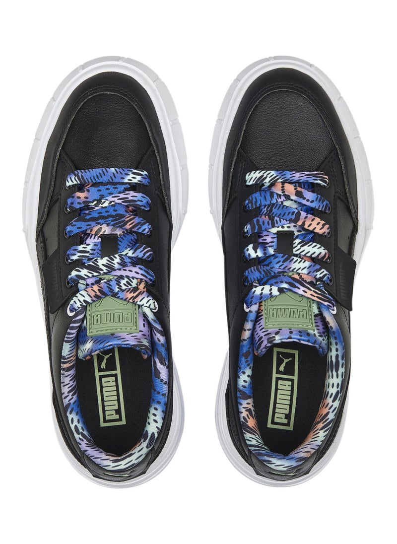 Mayze Stack Feelin' Xtra Womens Black Sneakers