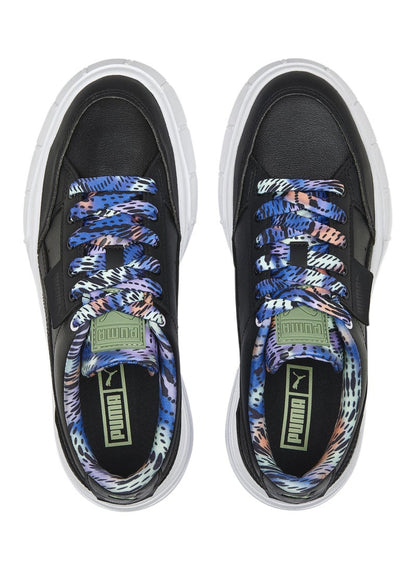 Mayze Stack Feelin' Xtra Womens Black Sneakers