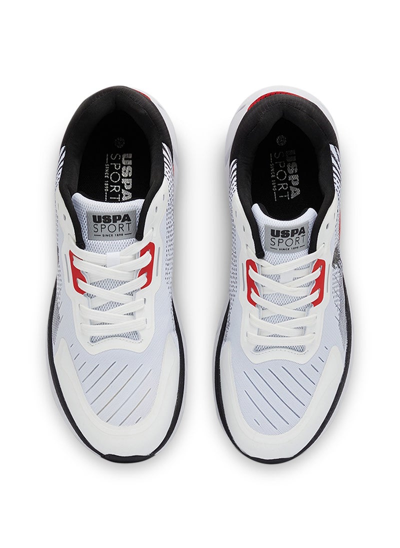 Men's White Low-Top Sneakers - Lightweight Lace-Up Design, Comfortable for Everyday Outfits