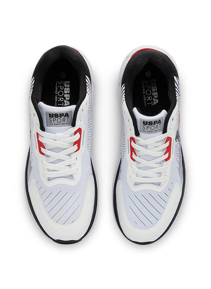 Men's White Low-Top Sneakers - Lightweight Lace-Up Design, Comfortable for Everyday Outfits