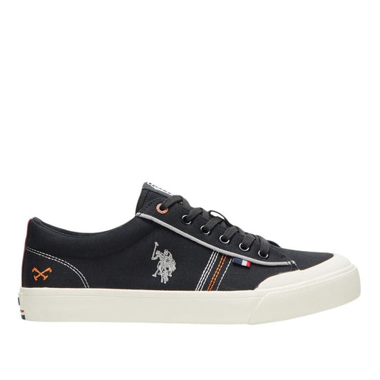 Men's Black Low-Top Sneakers -Lightweight Stylish Lace-Up Design