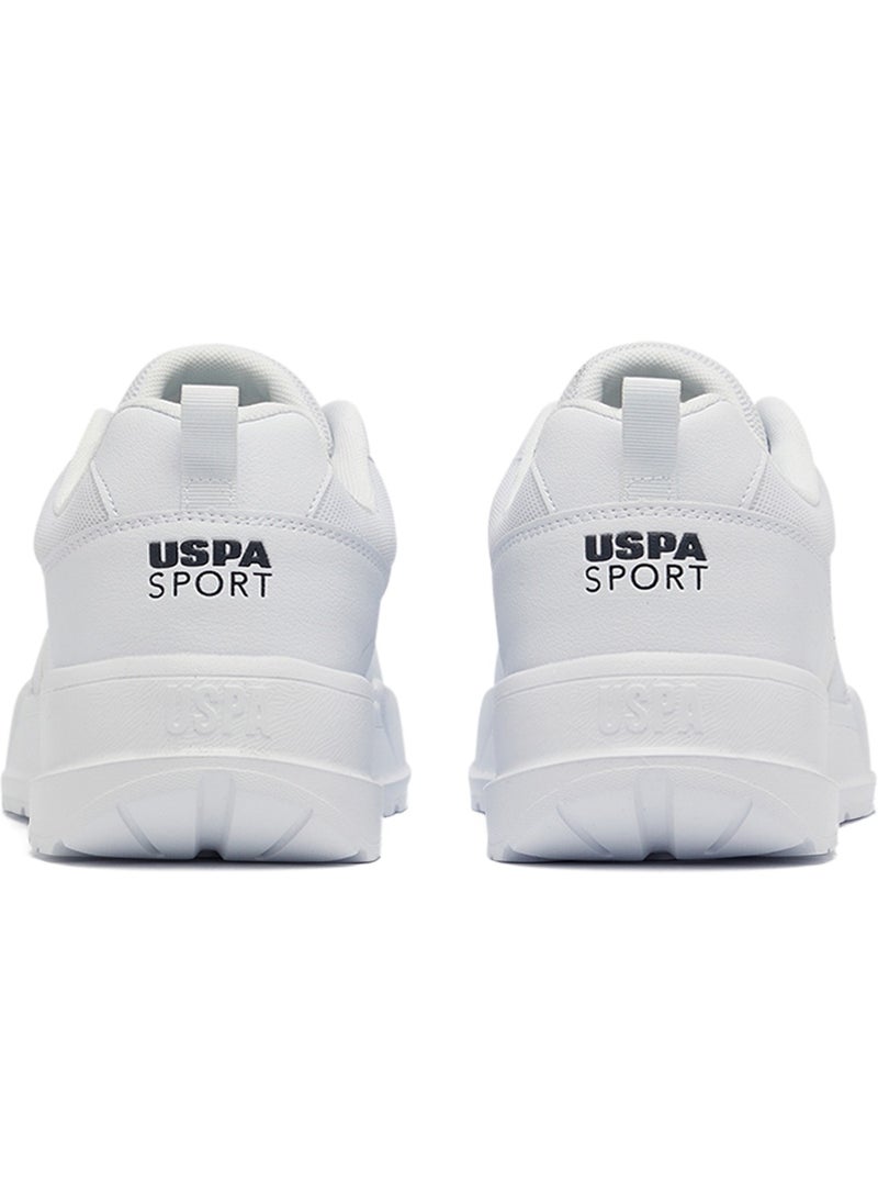 Men's White Low-Top Sneakers - Lightweight Lace-Up Design, Comfortable for Everyday Outfits