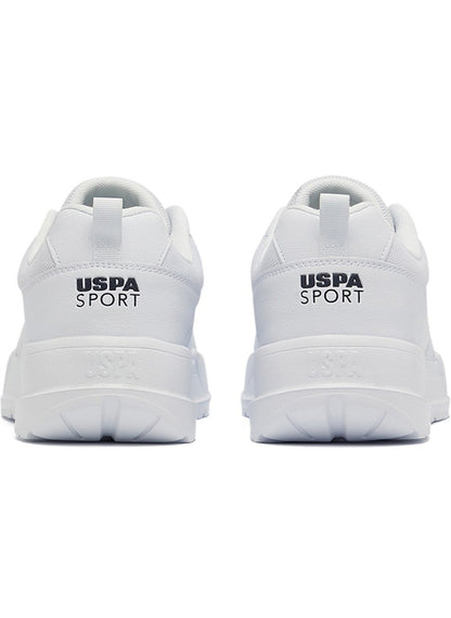 Men's White Low-Top Sneakers - Lightweight Lace-Up Design, Comfortable for Everyday Outfits