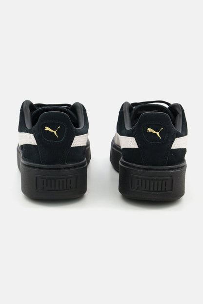 Women Suede Platform Sd Lace Up Outdoor Shoes, Black
