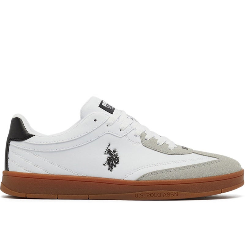 Men's White Low-Top Sneakers - Fashionable Lace-Up Style, Perfect for Everyday Casual Outfits