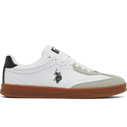 Men's White Low-Top Sneakers - Fashionable Lace-Up Style, Perfect for Everyday Casual Outfits