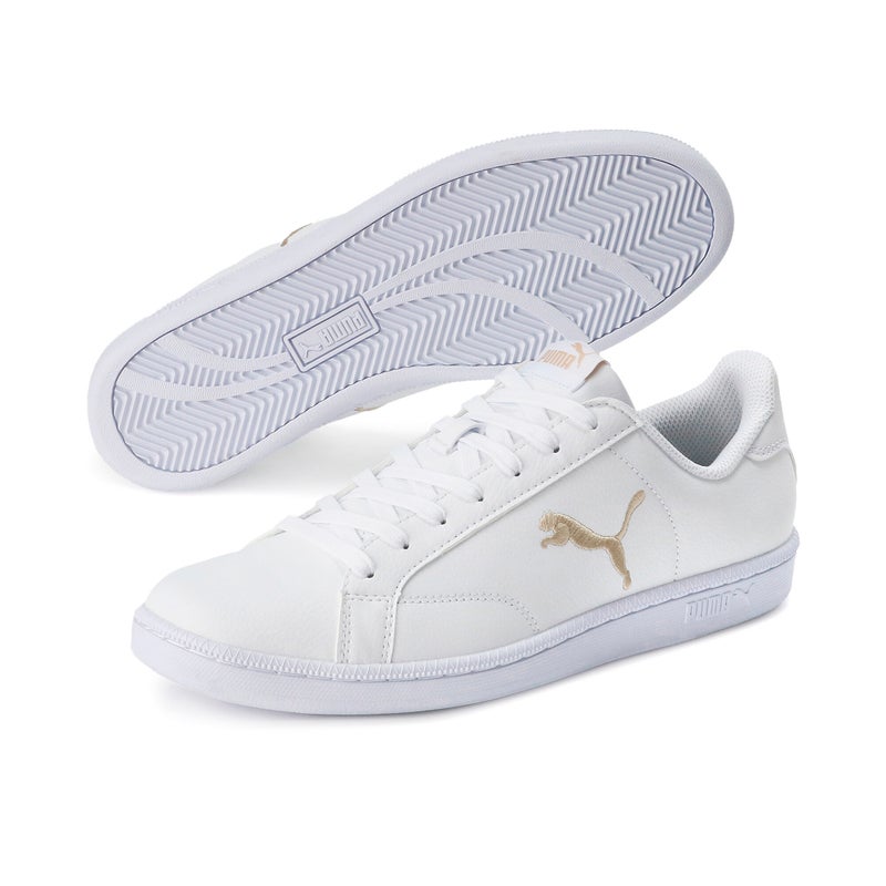 Smash Cat Leather Unisex White Sneakers