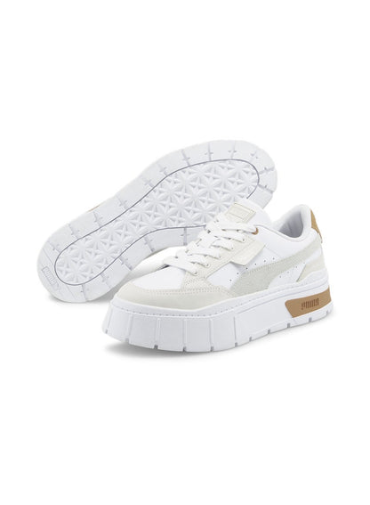 Mayze Stack Luxe Womens White Sneakers