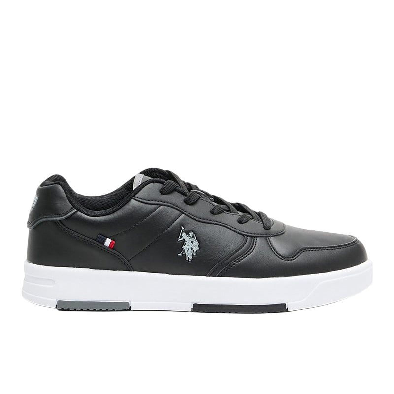 Men's Black Low-Top Sneakers - Lightweight Shoes With White Sole , Comfortable Casual Shoes